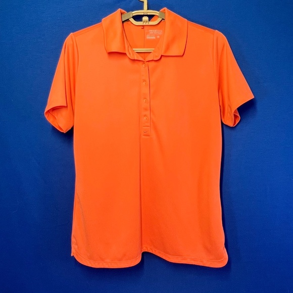⛳️ |•NIKE•| Orange Golf Polo Shirt Size Large - Picture 1 of 9